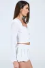 GIMME LOVE STRIPE BUTTON DOWN BLOUSE sold by AKIRA