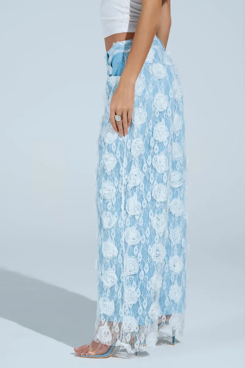 FOLLOW MY LEAD APPLIQUE WIDE LEG DENIM sold by AKIRA product image thumbnail 5