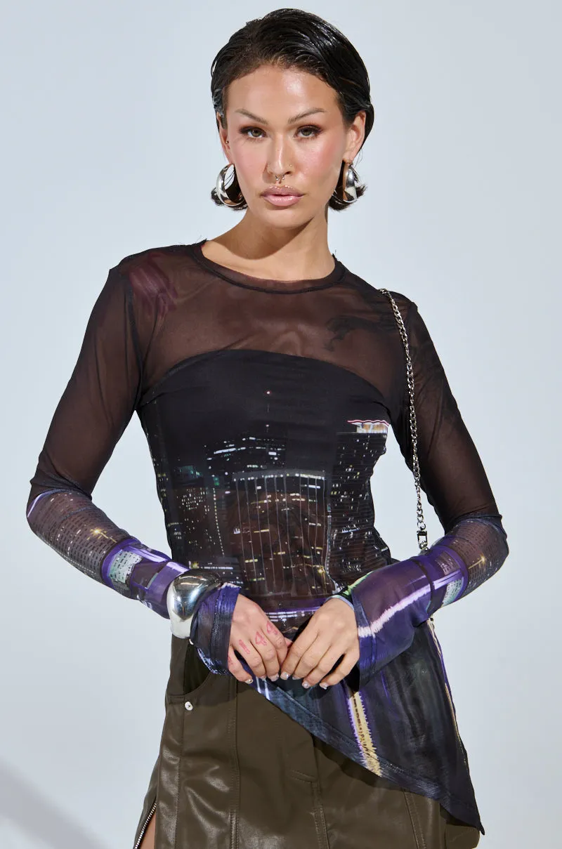CITY LIFE MESH TOP sold by AKIRA product image thumbnail 3