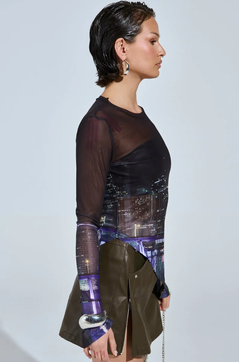 CITY LIFE MESH TOP sold by AKIRA product image thumbnail 4