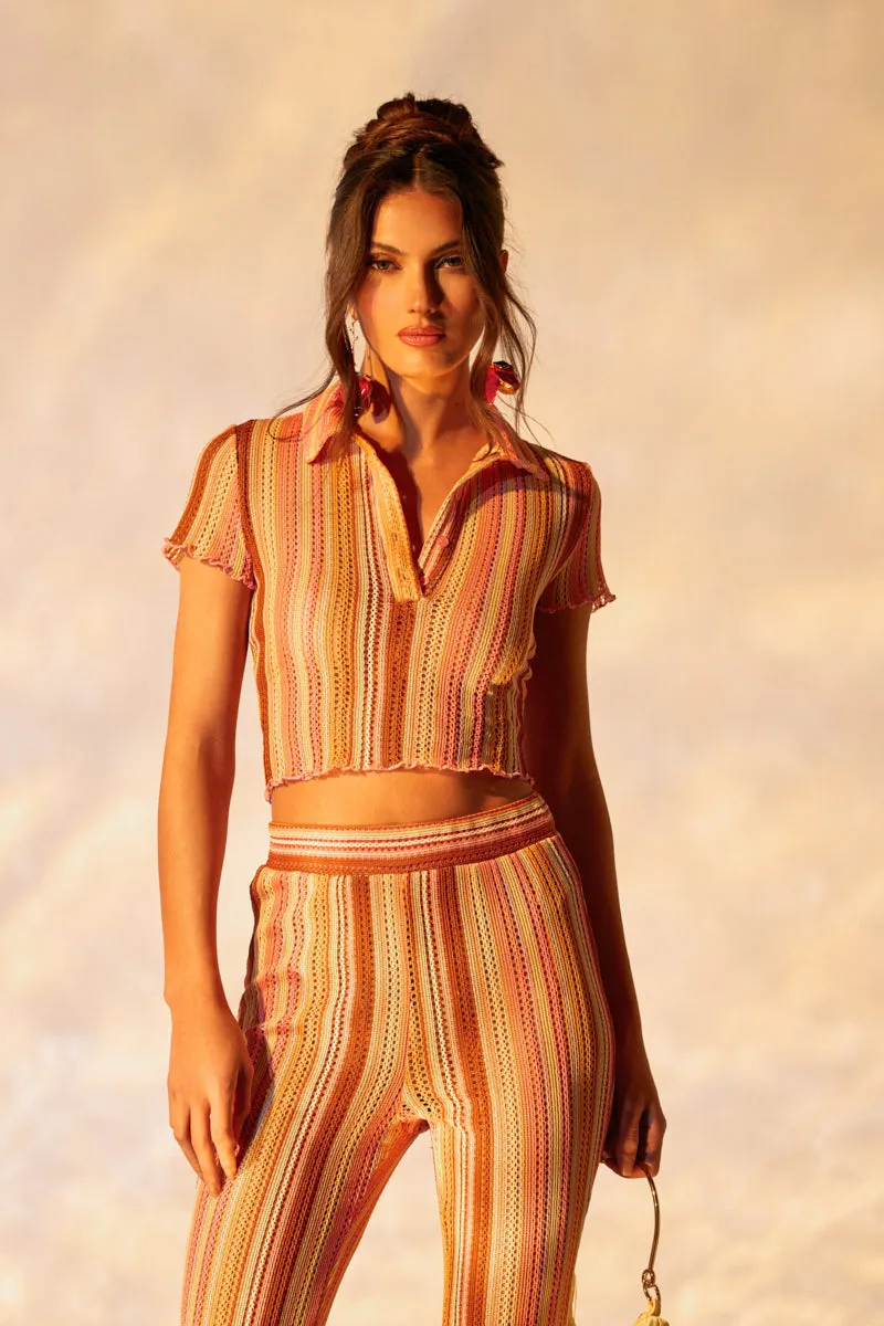 PALOMA KNIT COLLARED TOP sold by AKIRA