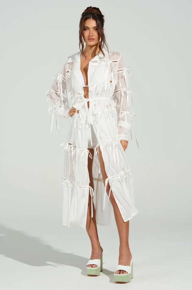 RUBY CUTOUT ORGANZA TRENCH sold by AKIRA product image thumbnail 5