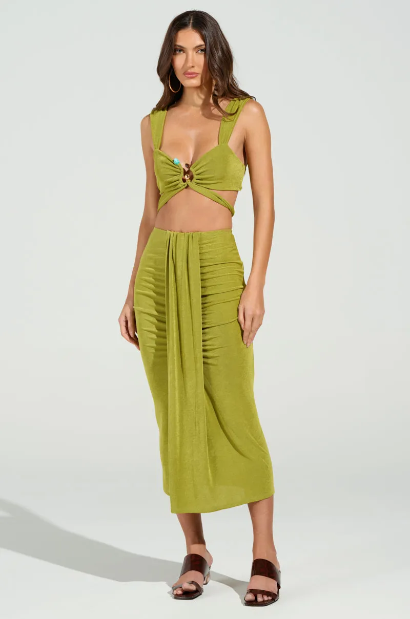 VANJA SLINKY MIDI SKIRT sold by AKIRA product image thumbnail 2