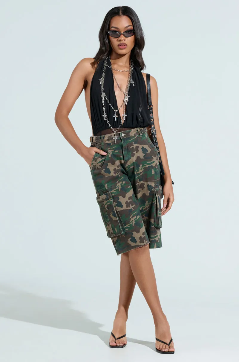 DOWN AND DIRTY CAMO BERMUDA SHORT sold by AKIRA product image thumbnail 5