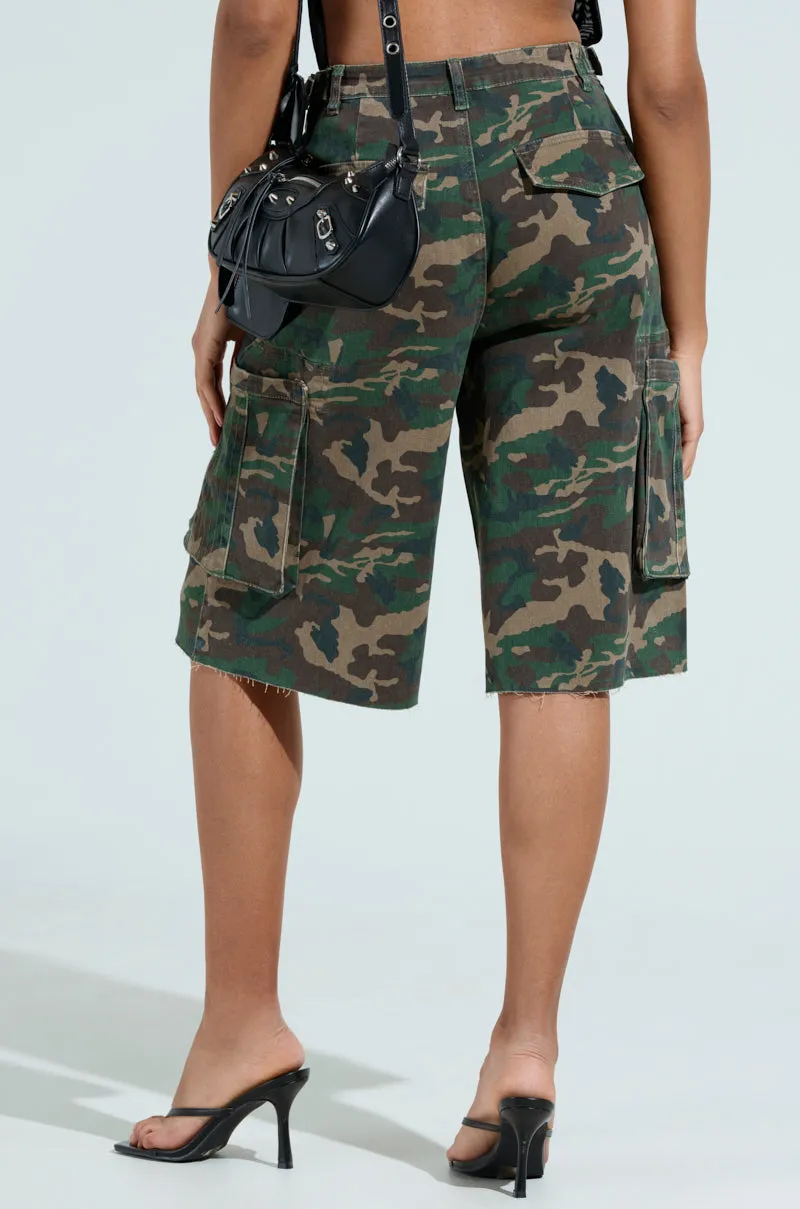 DOWN AND DIRTY CAMO BERMUDA SHORT sold by AKIRA product image thumbnail 4