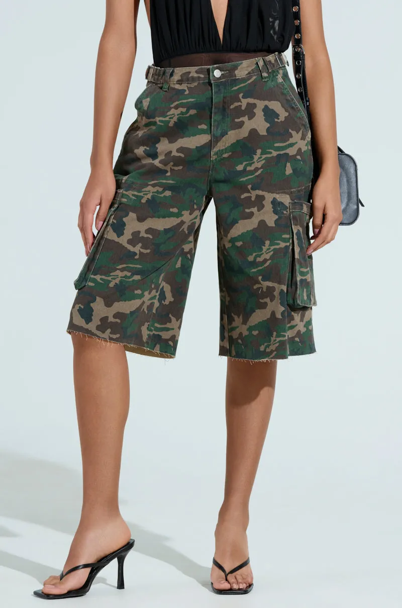 DOWN AND DIRTY CAMO BERMUDA SHORT sold by AKIRA product image thumbnail 2