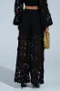 LATE NIGHT DREAMS FLORAL CUTOUT WIDE LEG PANT sold by AKIRA
