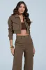 TAKE IT EASY CARGO BOMBER IN TAUPE sold by AKIRA