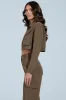 TAKE IT EASY CARGO BOMBER IN TAUPE sold by AKIRA