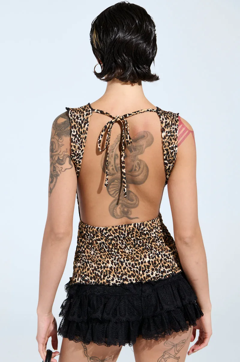 CHOLE OPEN BACK & SMOCKED BODY TOP sold by AKIRA product image thumbnail 4