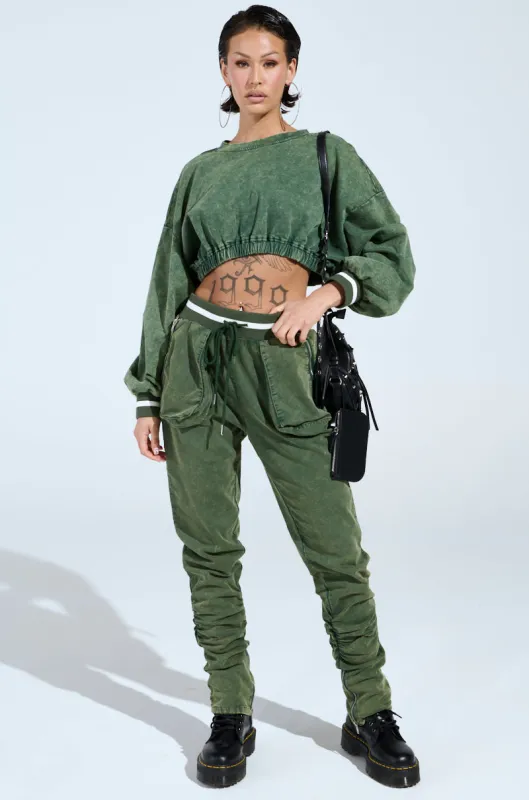 DUSTIN GREEN JOGGER sold by AKIRA