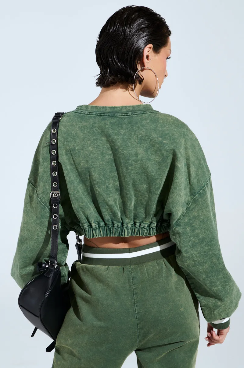 DUSTIN CROPPED CREW sold by AKIRA product image thumbnail 4