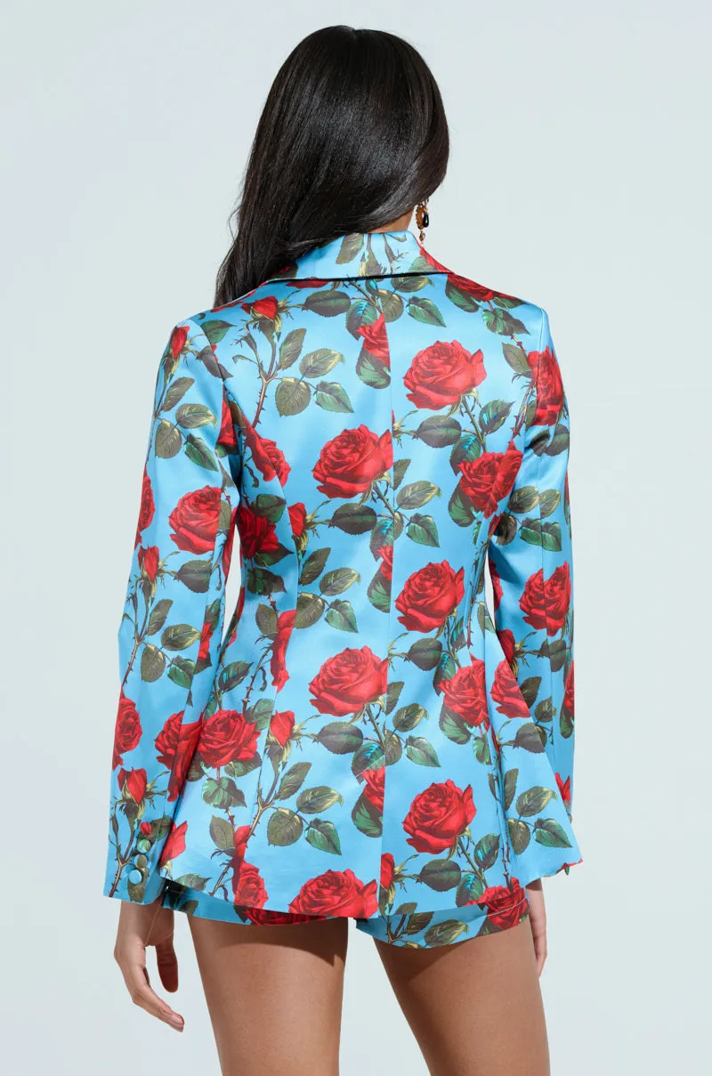 DOZEN ROSES SATIN BLAZER sold by AKIRA product image thumbnail 4