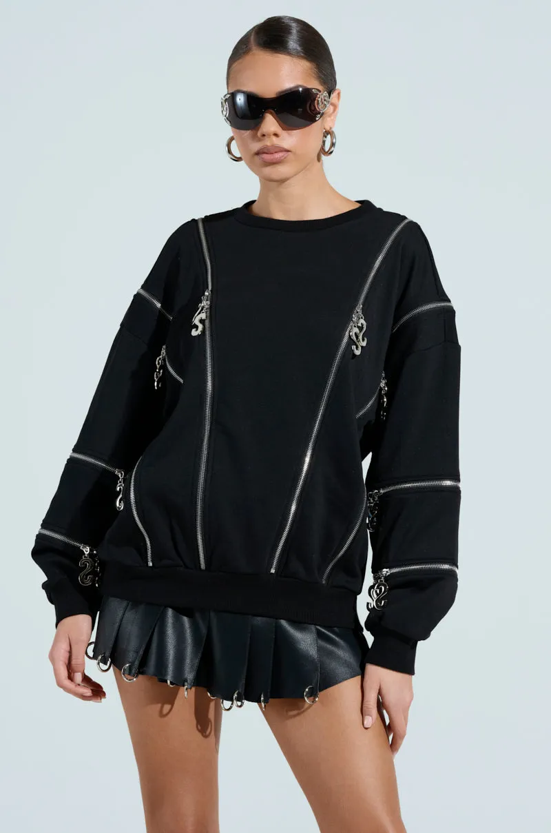 UNZIP ME SWEATSHIRT sold by AKIRA product image thumbnail 2
