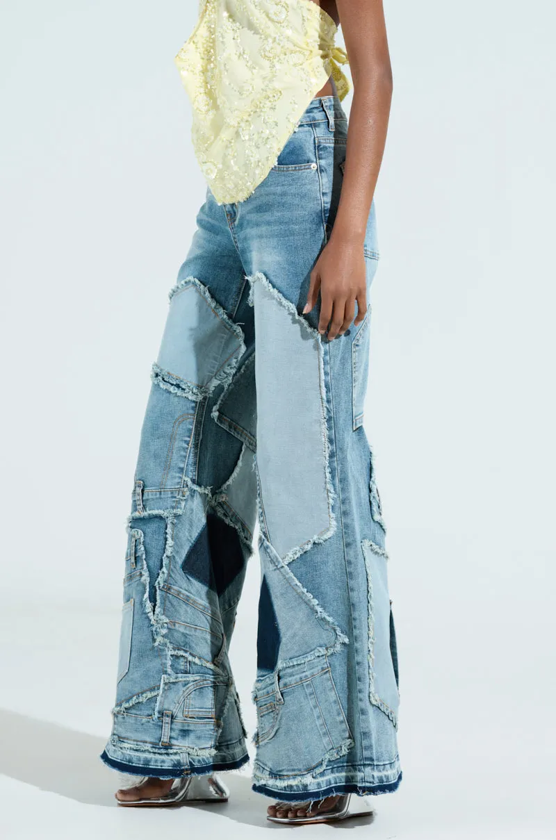 ALL OVER ME DENIM PATCHWORK JEANS sold by AKIRA product image thumbnail 3