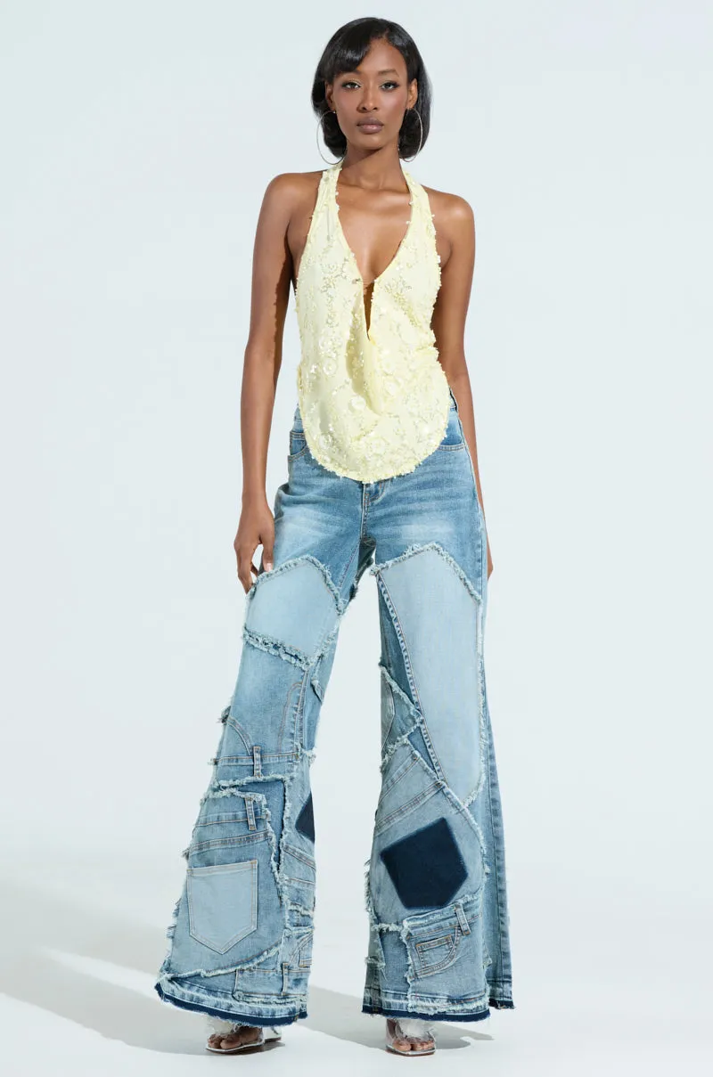 ALL OVER ME DENIM PATCHWORK JEANS sold by AKIRA product image thumbnail 2