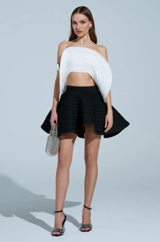 DANCING QUEEN MINI SKIRT sold by AKIRA