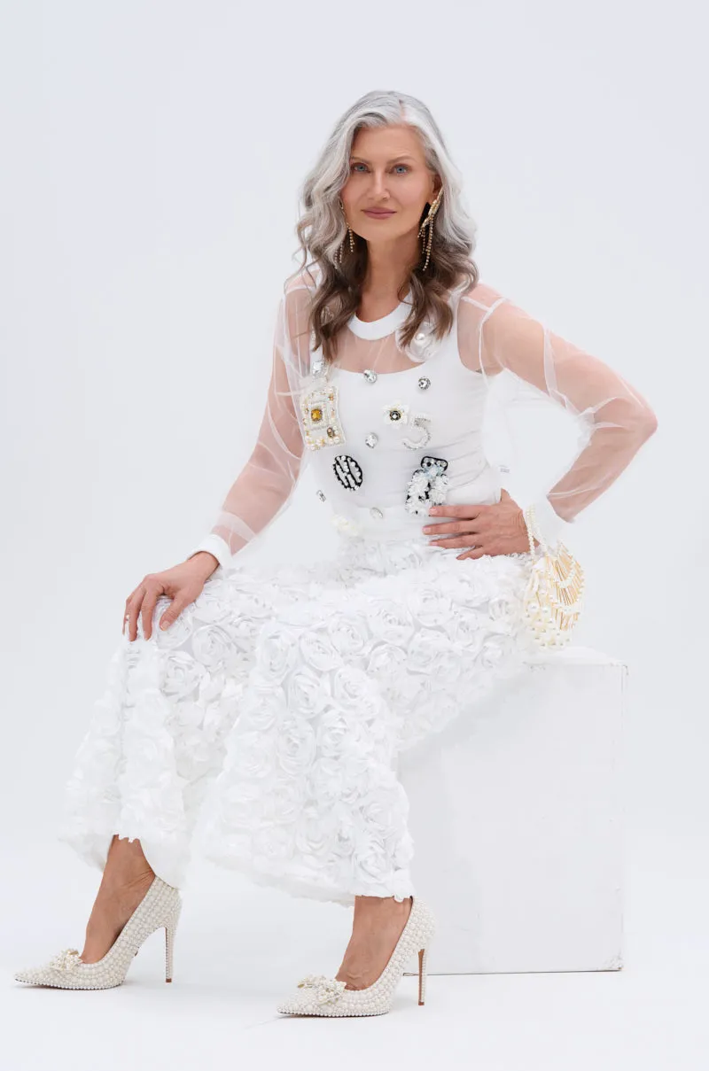 ROSE PETAL WIDE LEG PANT sold by AKIRA product image thumbnail 4