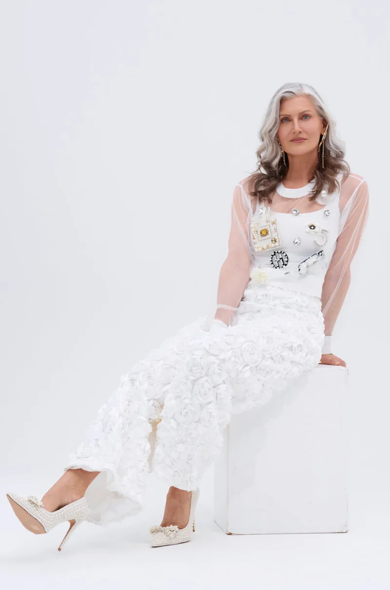 ROSE PETAL WIDE LEG PANT sold by AKIRA product image thumbnail 3