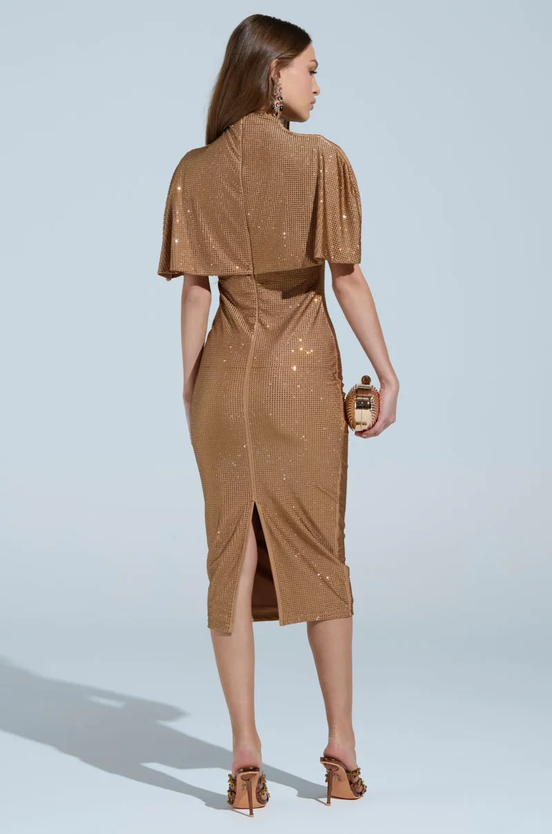 DREKE SAID IT BEST RHINESTONE MIDI DRESS sold by AKIRA product image thumbnail 4