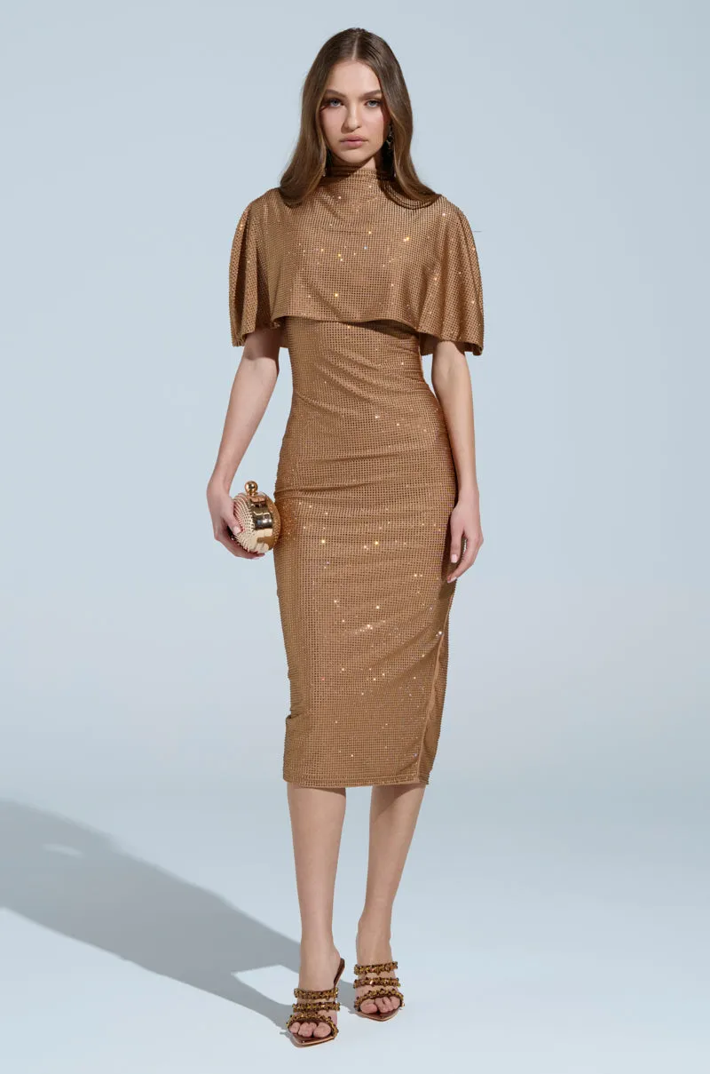 DREKE SAID IT BEST RHINESTONE MIDI DRESS sold by AKIRA product image thumbnail 2