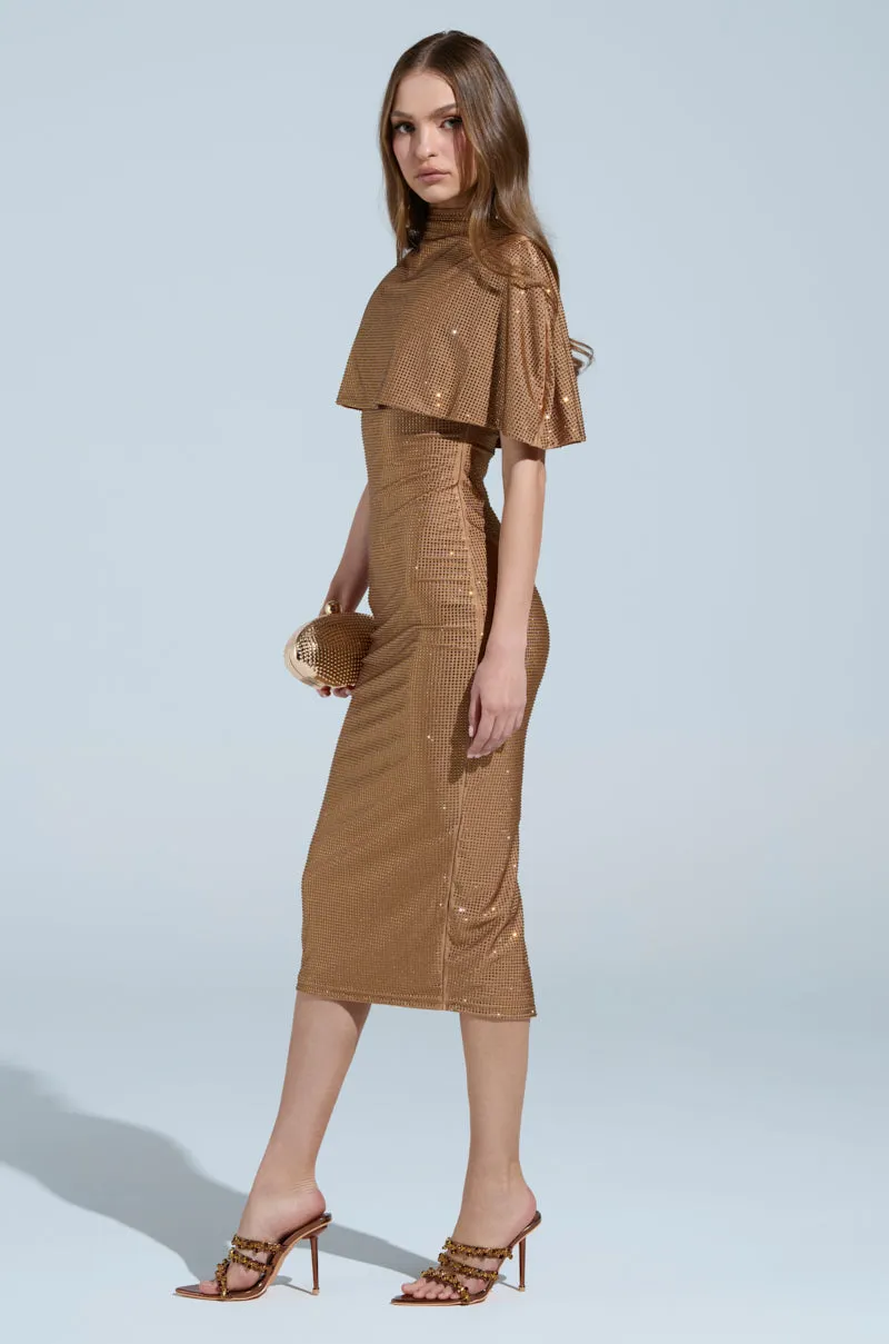 DREKE SAID IT BEST RHINESTONE MIDI DRESS sold by AKIRA product image thumbnail 3