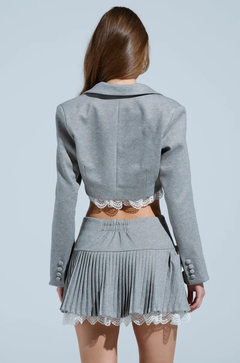 MARLEY LACE TRIM BLAZER sold by AKIRA product image thumbnail 4