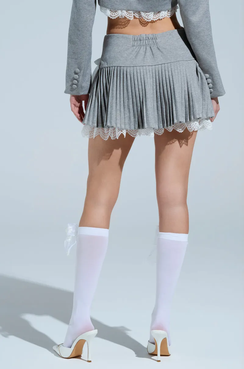 MARLEY LACE TRIM MINI SKIRT sold by AKIRA product image thumbnail 5