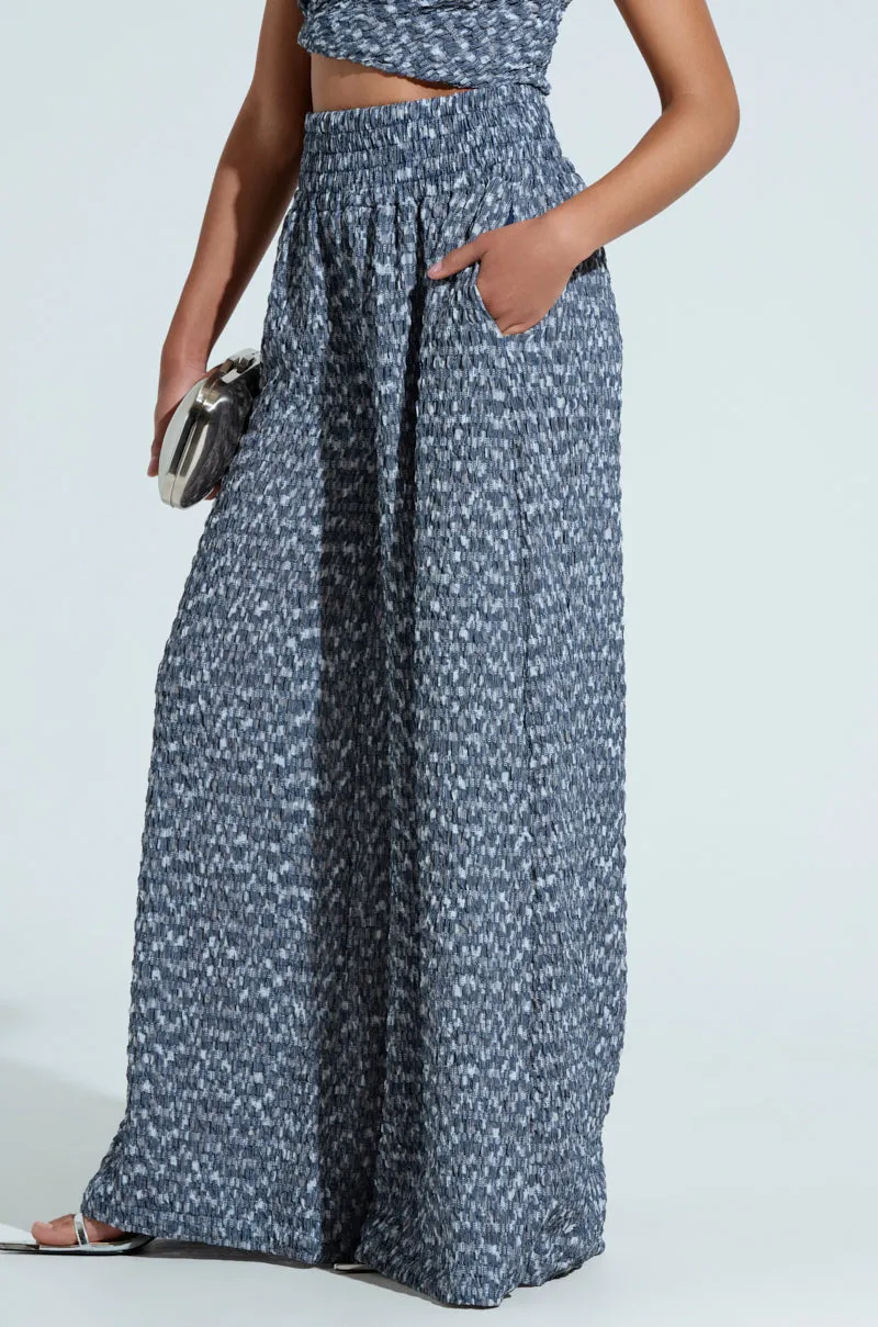 MULTI TEXTURED WIDE LEG PALAZZO PANT sold by AKIRA product image thumbnail 4