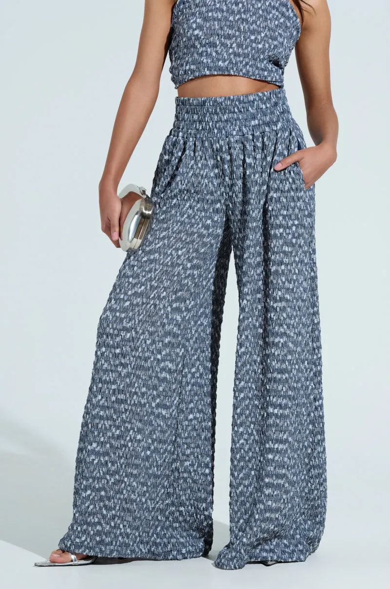 MULTI TEXTURED WIDE LEG PALAZZO PANT sold by AKIRA product image thumbnail 2