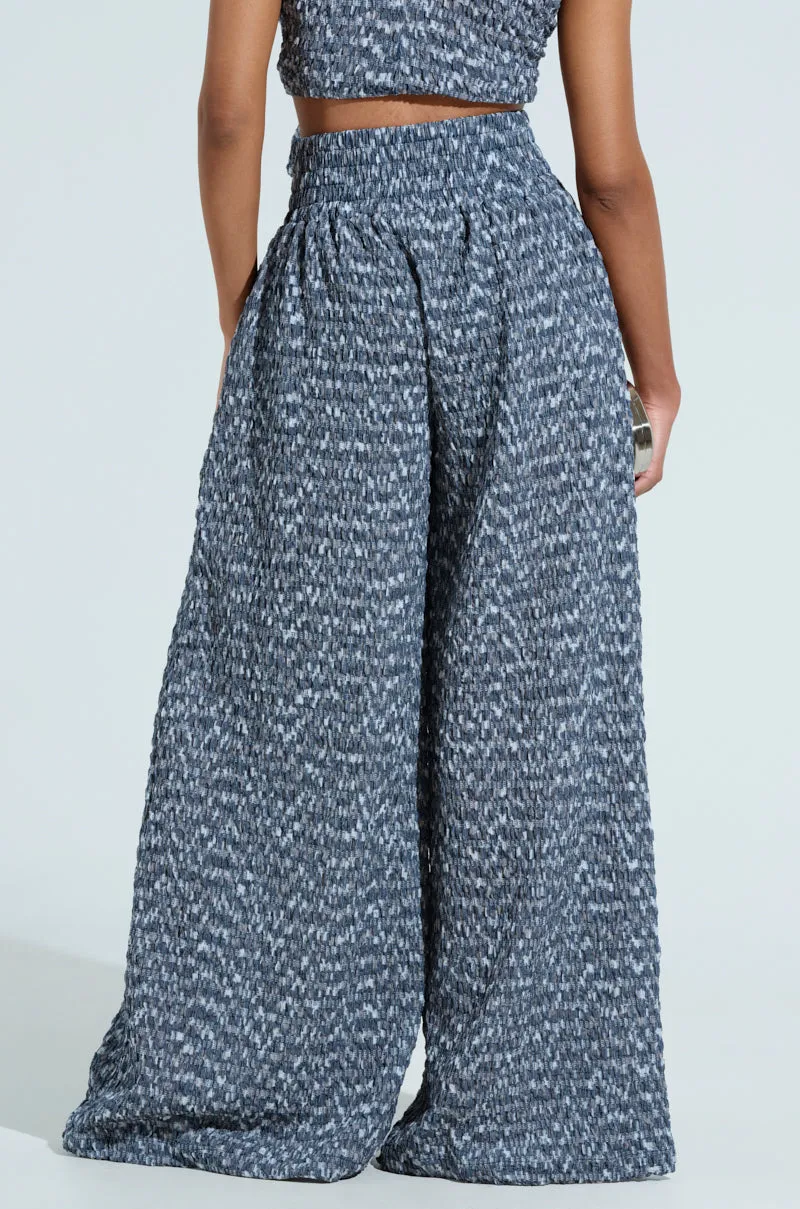 MULTI TEXTURED WIDE LEG PALAZZO PANT sold by AKIRA product image thumbnail 5