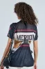 GIRL BOSS MOMENTS BLACK MULTI CUT OUT TSHIRT sold by AKIRA