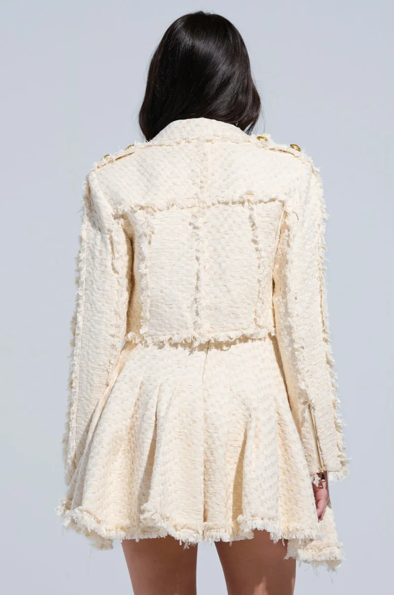 QUINN CROPPED TWEED BLAZER sold by AKIRA product image thumbnail 4