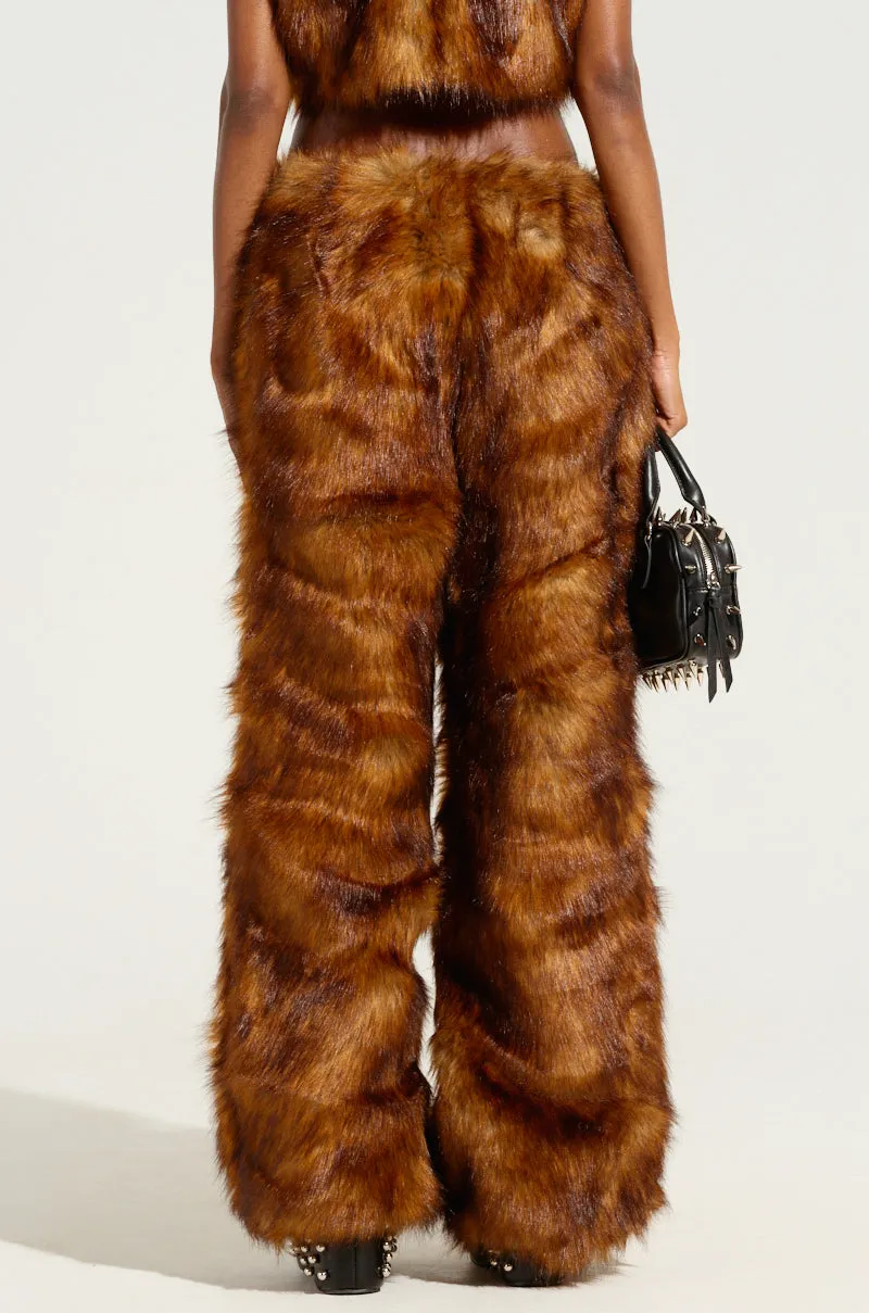 JODIE WIDE LEG FASHION FUR PANT sold by AKIRA product image thumbnail 4
