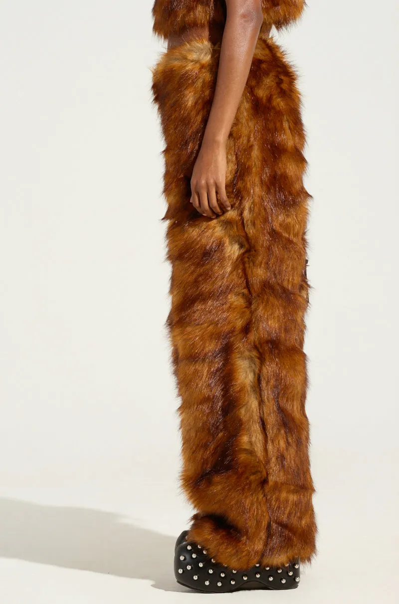 JODIE WIDE LEG FASHION FUR PANT sold by AKIRA product image thumbnail 3