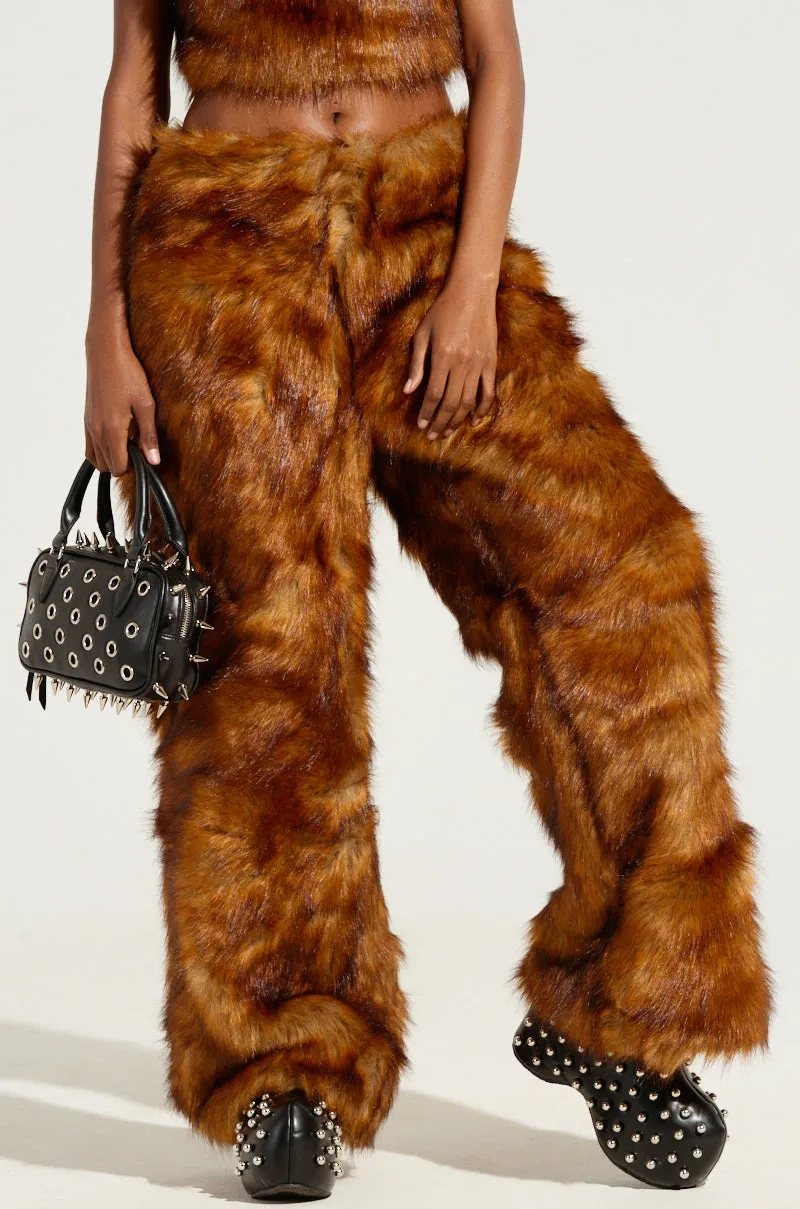 JODIE WIDE LEG FASHION FUR PANT sold by AKIRA product image thumbnail 2