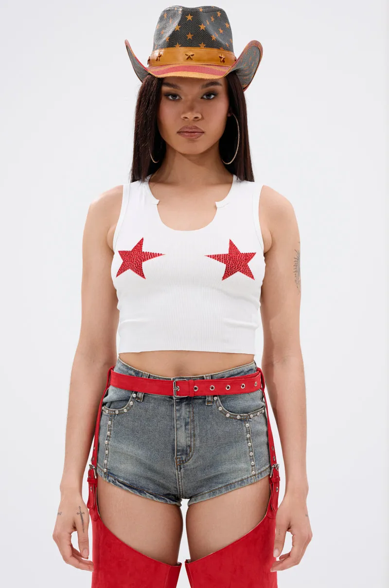 SEEING STARS CROPPED TANK TOP sold by AKIRA product image thumbnail 4