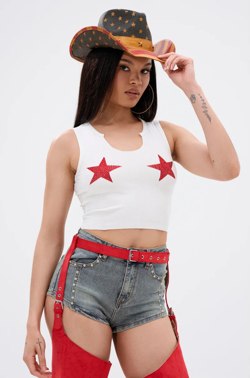 SEEING STARS CROPPED TANK TOP sold by AKIRA product image thumbnail 2