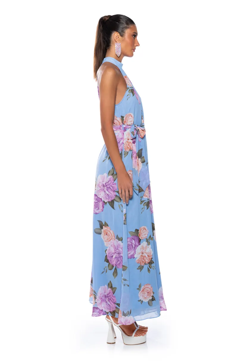 ZOEY HIGH NECK FLORAL JUMPSUIT sold by AKIRA product image thumbnail 3