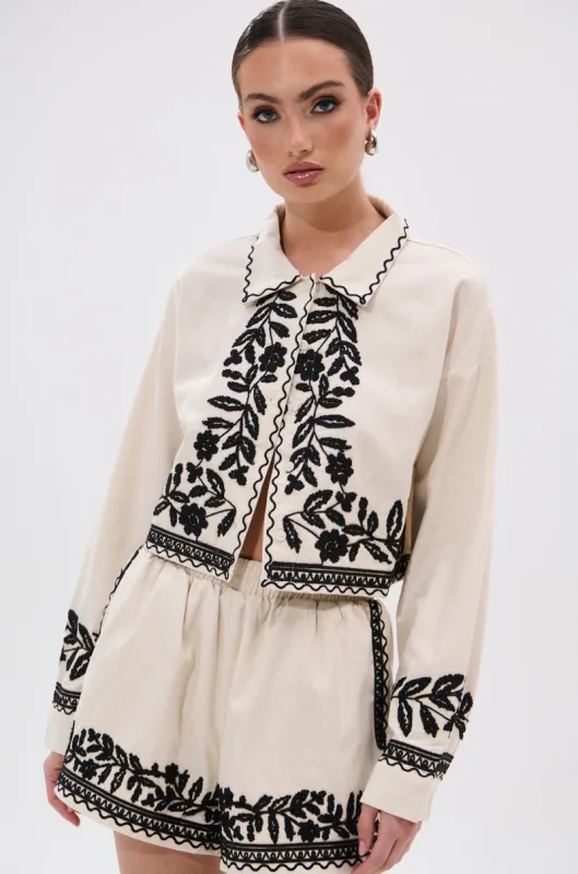 FOREVER AND EVER FLORAL BUTTON DOWN sold by AKIRA