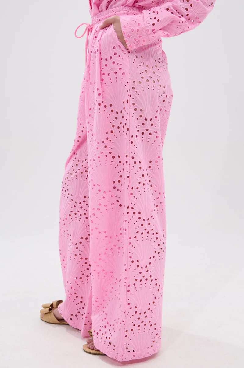 JORDAN EYELET PALAZZO PANT sold by AKIRA product image thumbnail 3