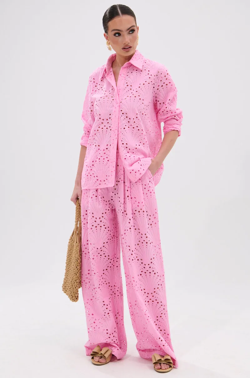 JORDAN EYELET PALAZZO PANT sold by AKIRA product image thumbnail 5