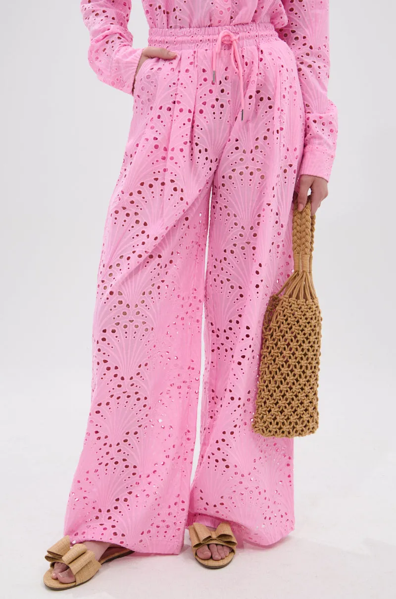 JORDAN EYELET PALAZZO PANT sold by AKIRA product image thumbnail 2