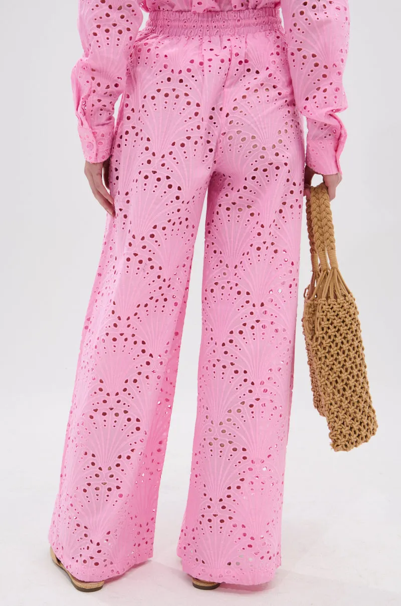 JORDAN EYELET PALAZZO PANT sold by AKIRA product image thumbnail 4