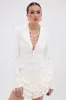 STRICTLY BUSINESS BLAZER ROMPER IN WHITE sold by AKIRA
