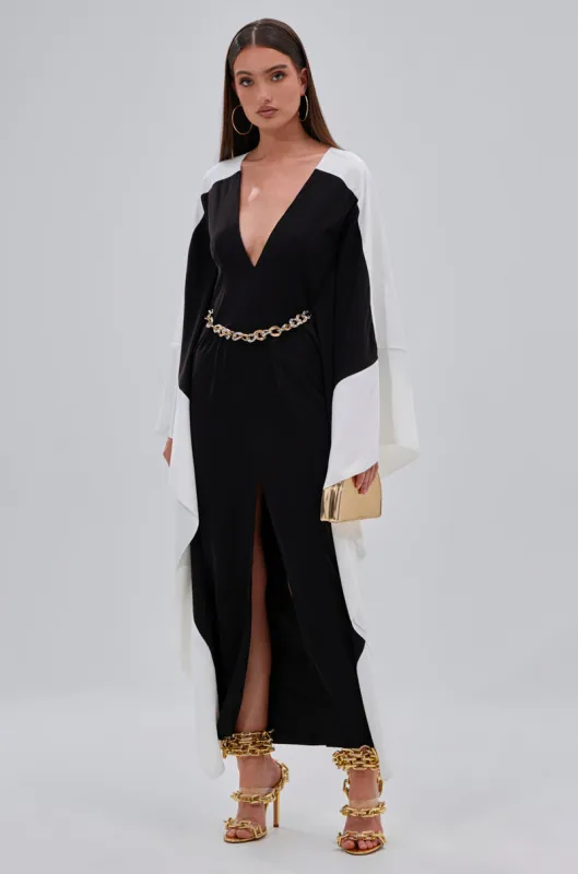 JULIE TWO TONE MIDI DRESS sold by AKIRA