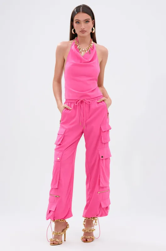 UP TO NO GOOD CARGO PANT IN PINK sold by AKIRA