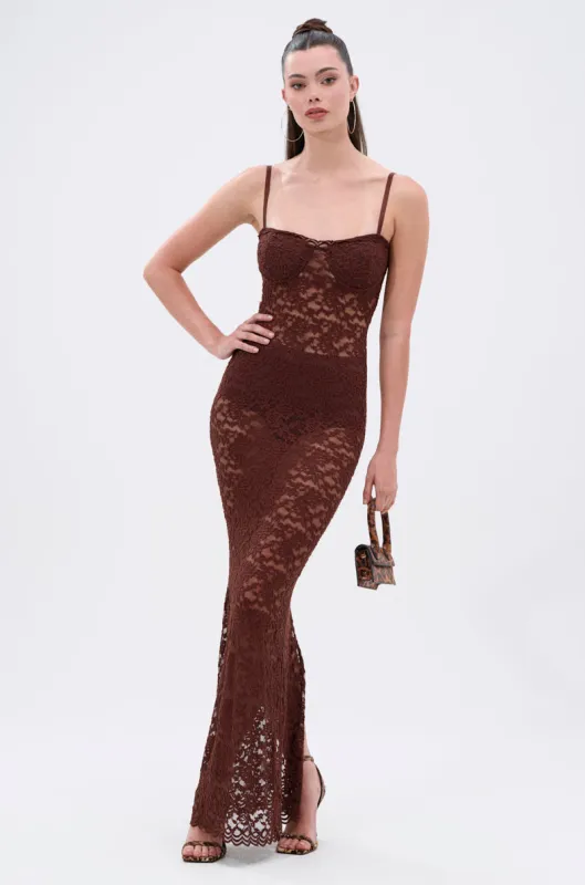 ONE OF A KIND LACE MIDI DRESS sold by AKIRA