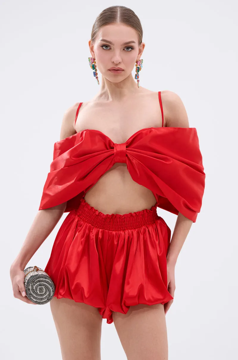 JULIETTE SATIN ROMPER sold by AKIRA