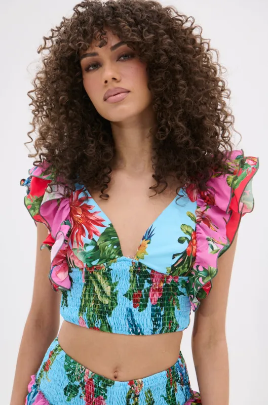 SOMETHING FEELS RIGHT FLORAL BLOUSE sold by AKIRA